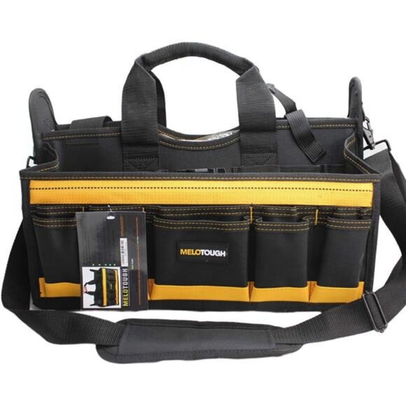 Electrician Tool Bag with shoulder strap 17 inch Tool bag Open Top Tool Carrier